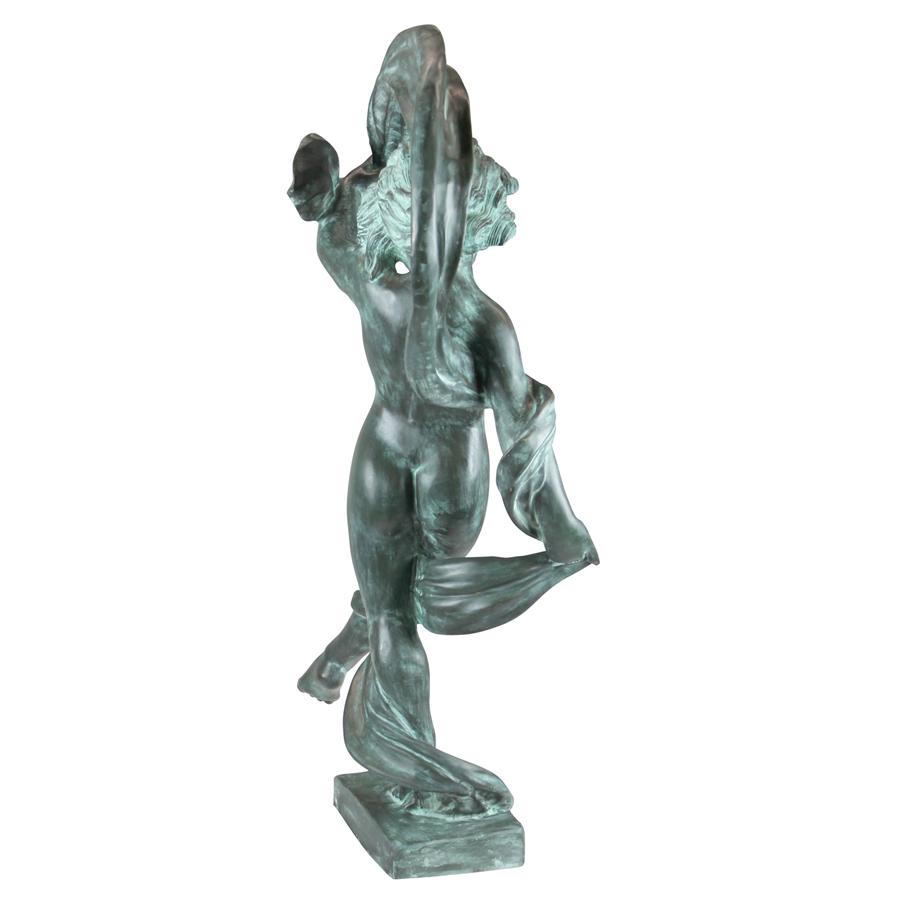 Dancing Girl of the Wind Cast Bronze Garden Statue