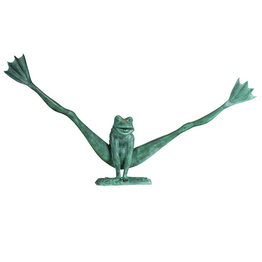 Crazy Legs, Leap Frog Bronze Garden Statue: Giant
