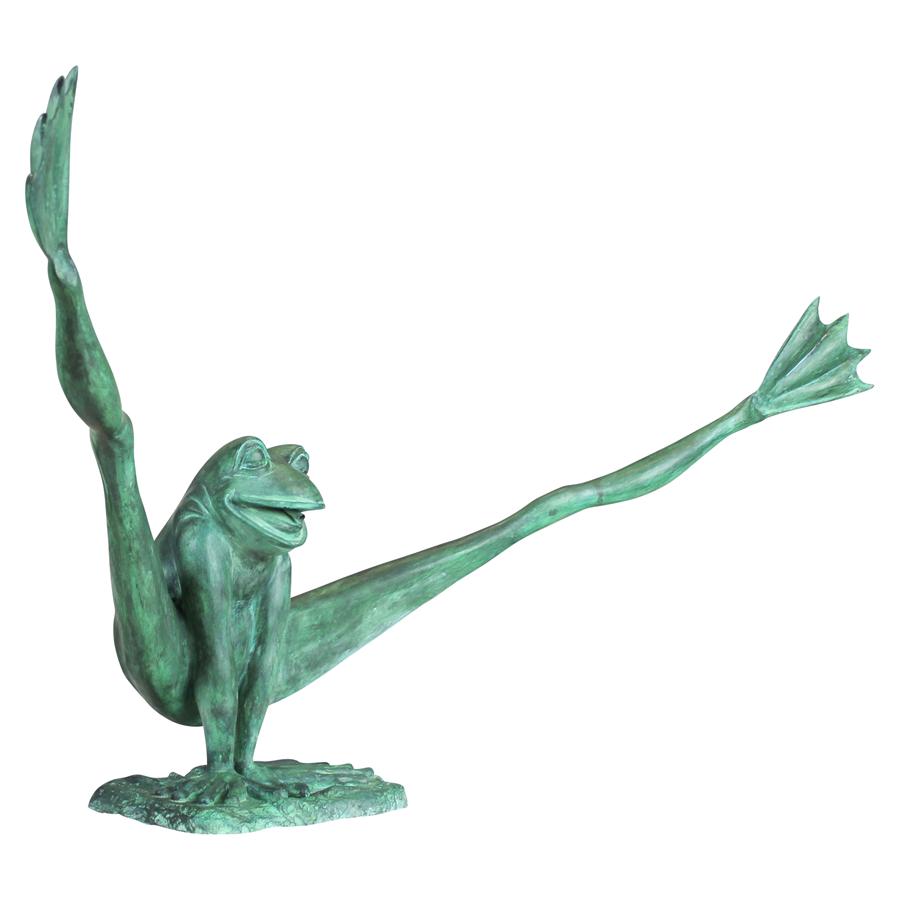 Crazy Legs, Leap Frog Bronze Garden Statue: Giant