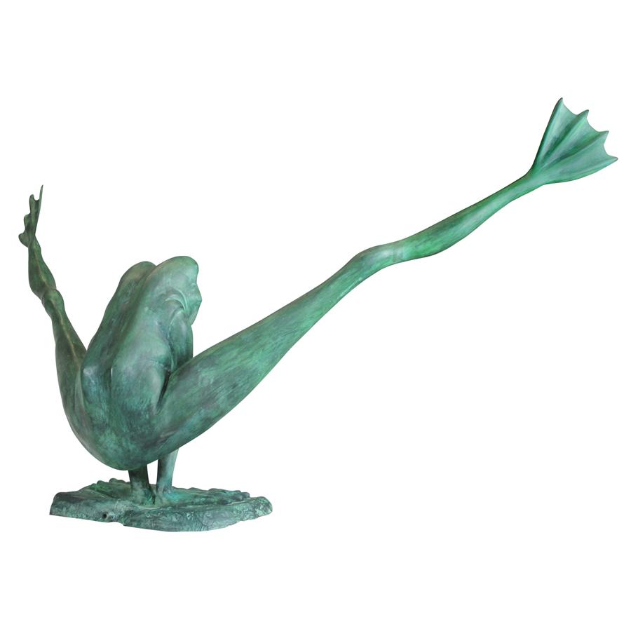 Crazy Legs, Leap Frog Bronze Garden Statue: Giant