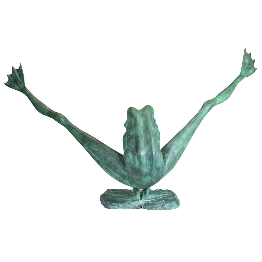 Crazy Legs, Leap Frog Bronze Garden Statue: Giant