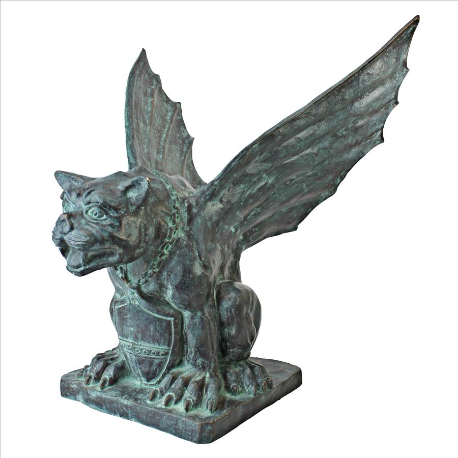 Winged Gargoyle of Naples Bronze Garden Statue
