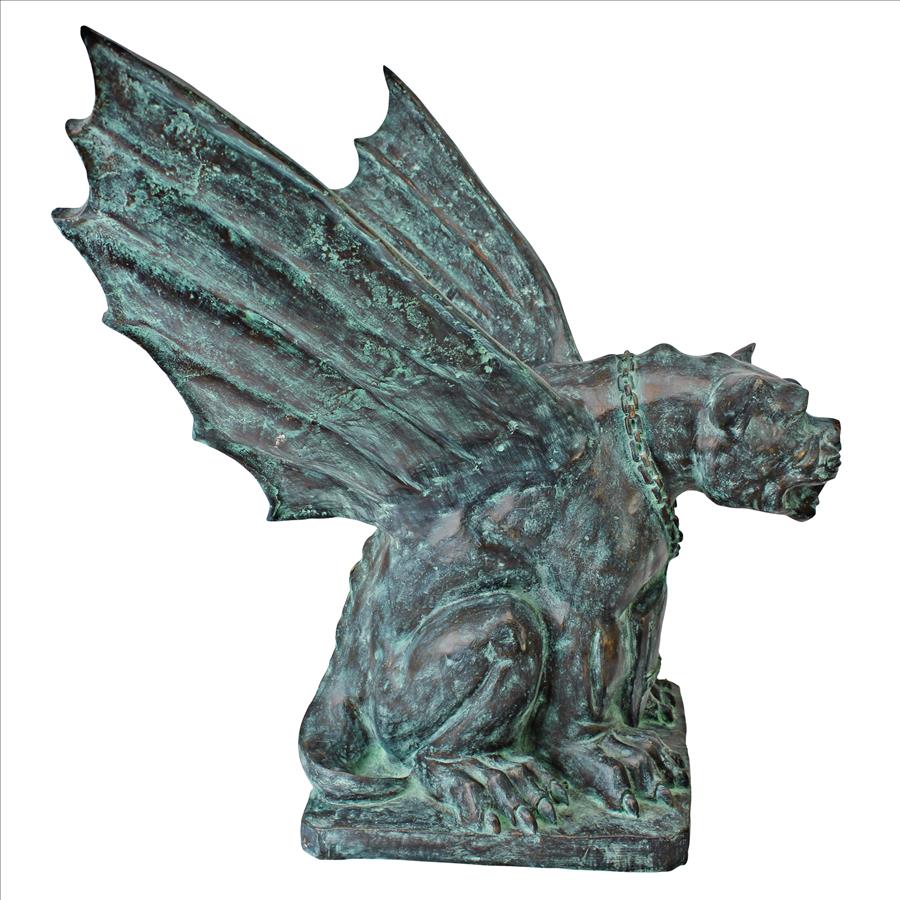 Winged Gargoyle of Naples Bronze Garden Statue