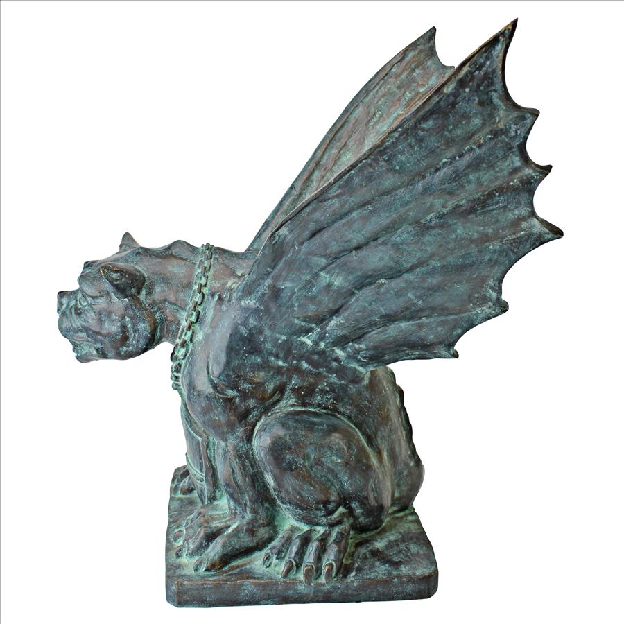 Winged Gargoyle of Naples Bronze Garden Statue