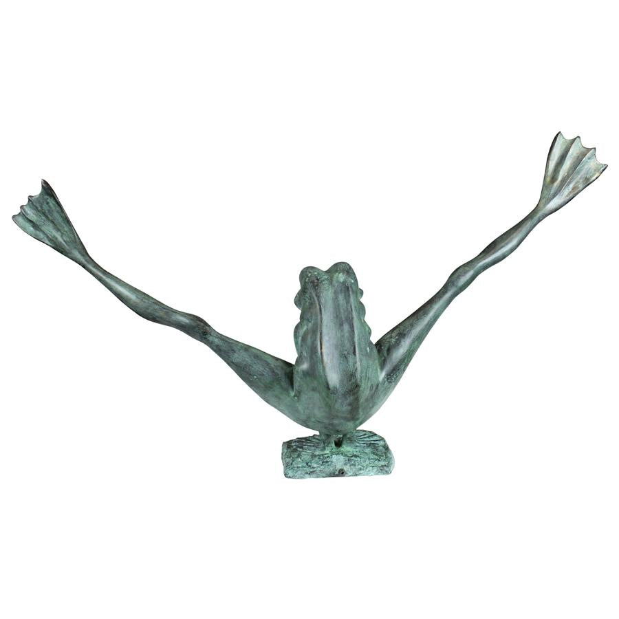 Crazy Legs, Leap Frog Bronze Garden Statue: Large