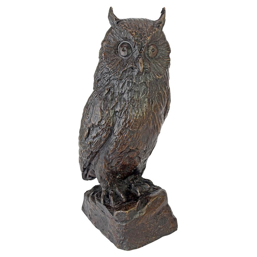 The Wise Owl Cast Bronze Garden Statue