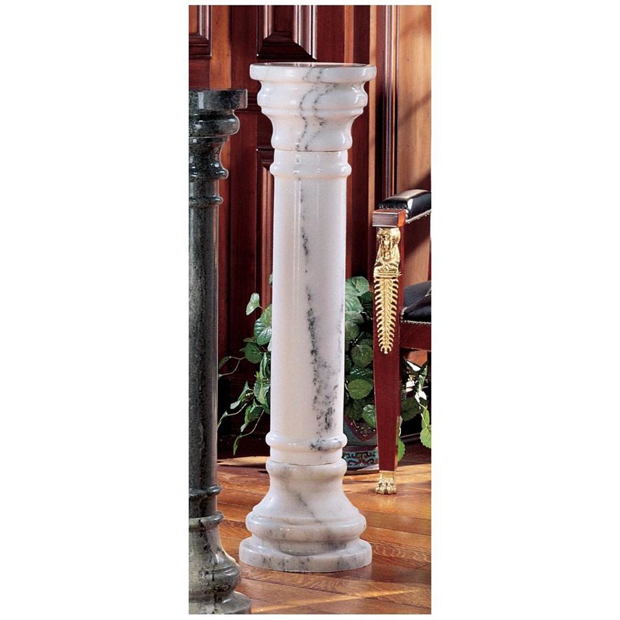 White Solid Marble Column: Medium