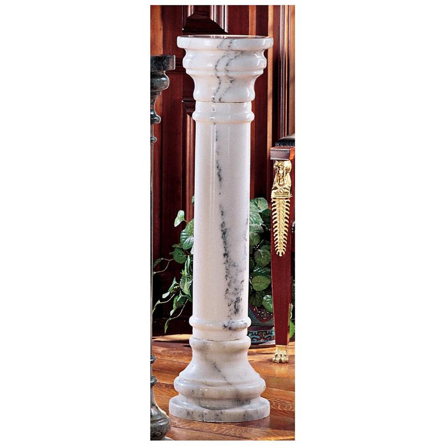 White Solid Marble Column: Large