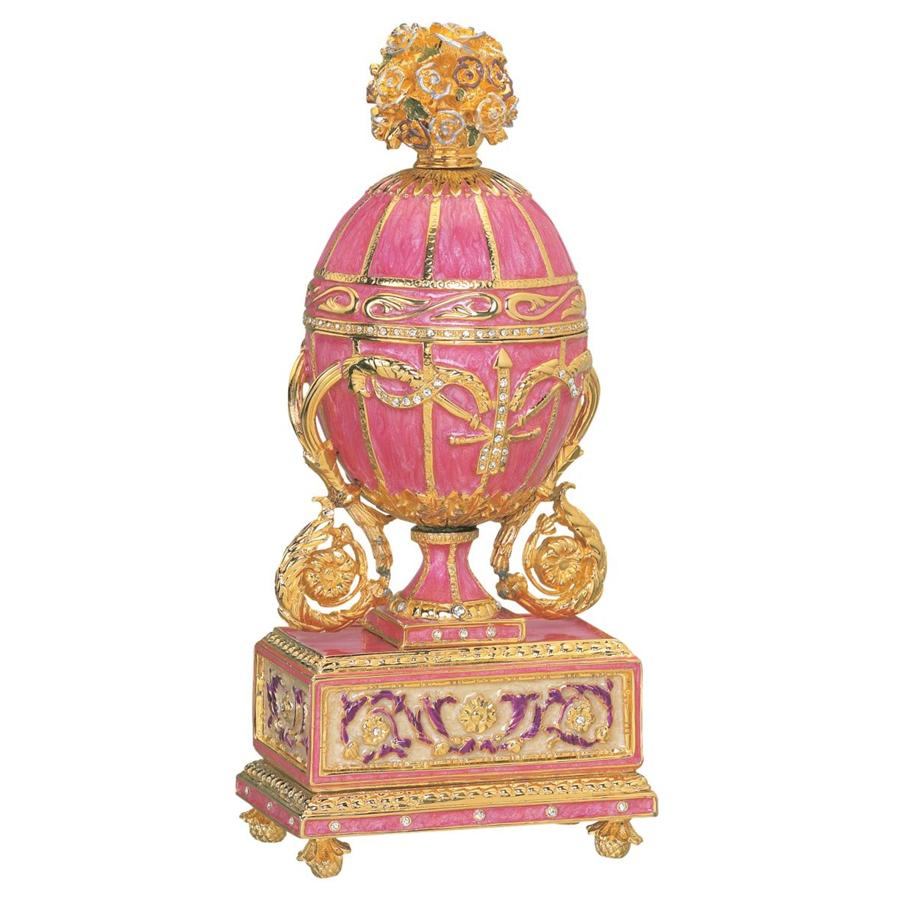 St. Petersburg Imperial Romanov-Style Collectible Enameled Egg: Katrina