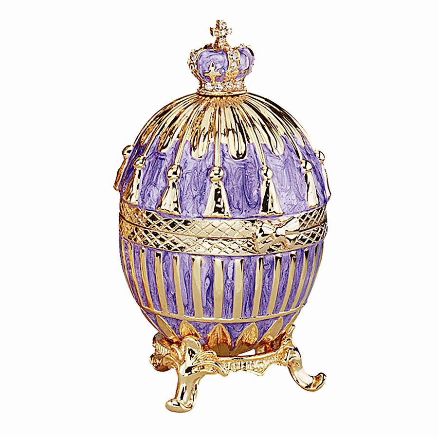 Royal Romanov-Style Collectible Enameled Egg: Tassel