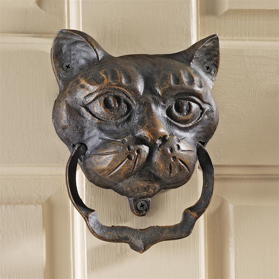 Black Cat Authentic Foundry Iron Door Knocker