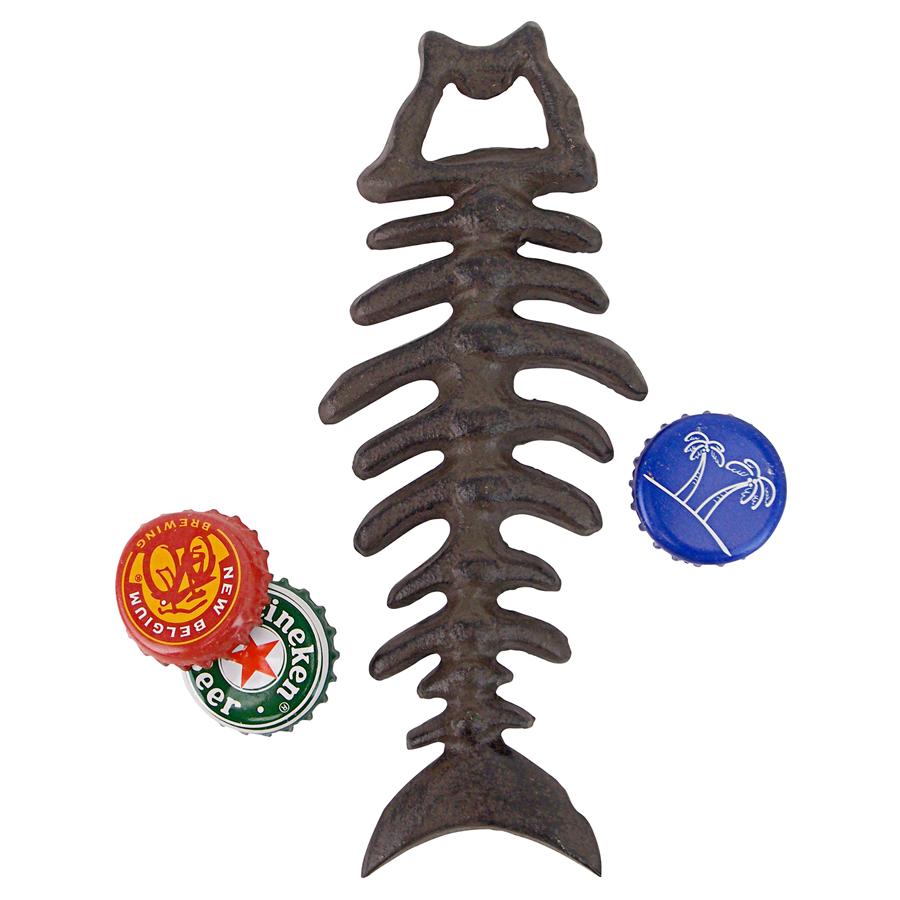 Fish Bones Skeleton Cast Iron Bottle Opener