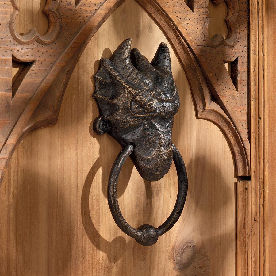 Head of the Dragon Medieval Cast Iron Door Knocker