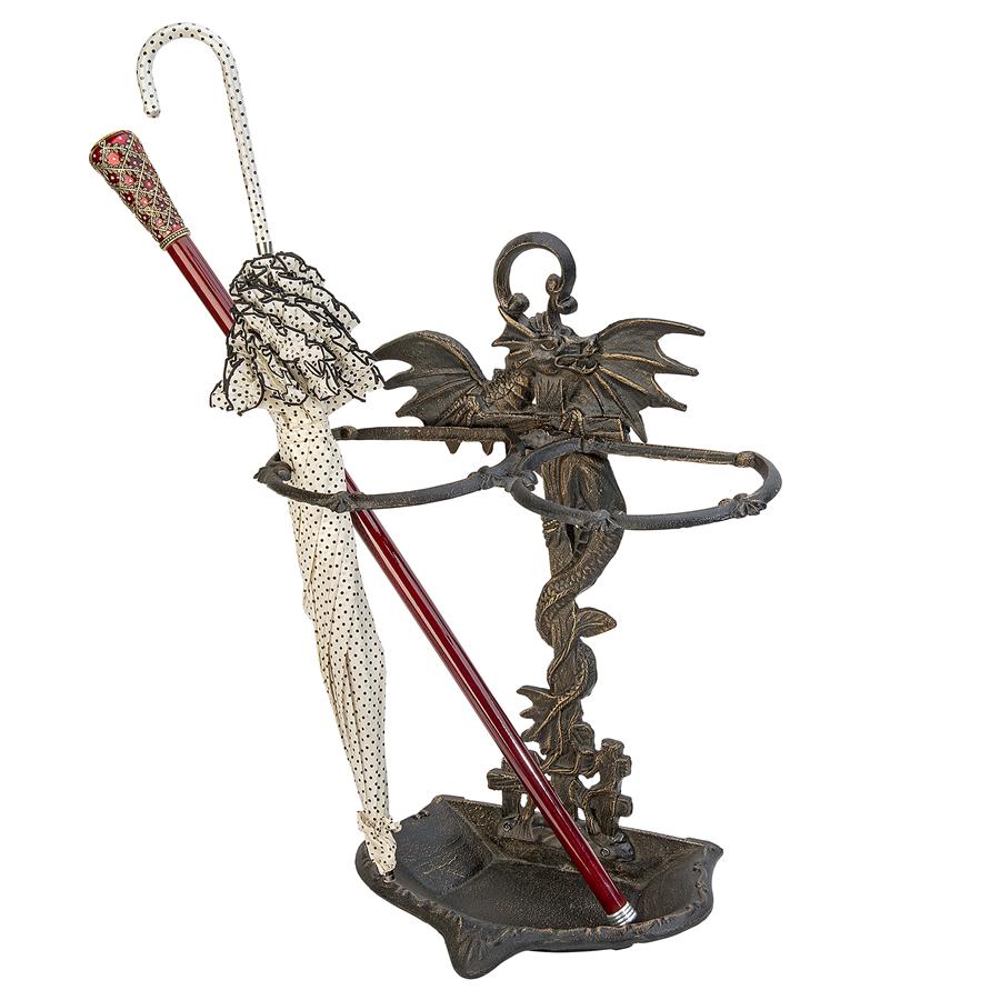 Wyvern Dragon Iron Walking Stick Holder