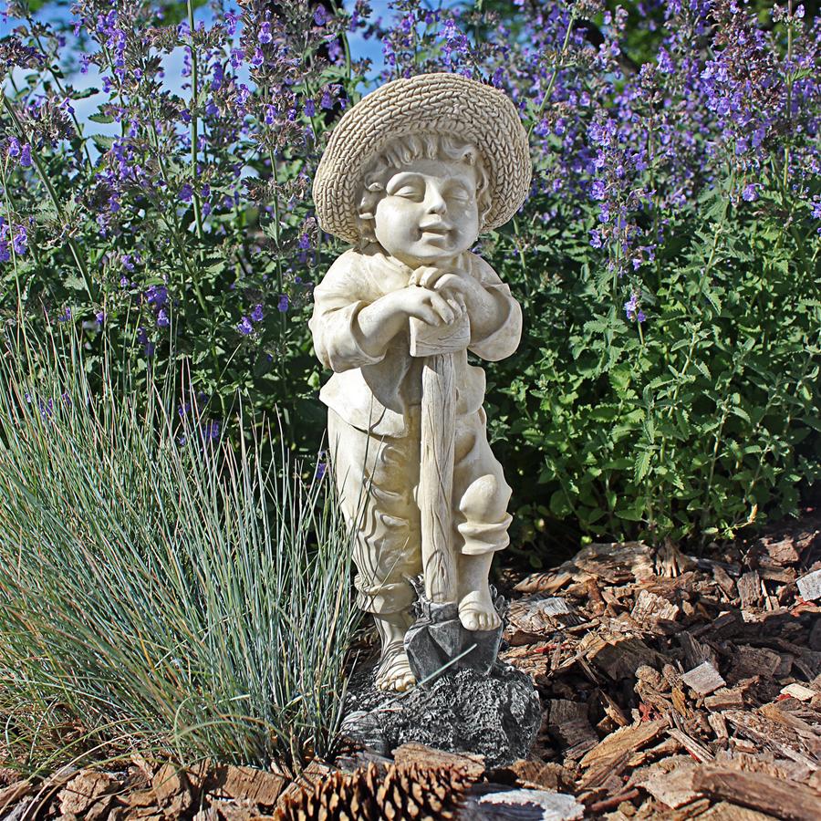 Young Gardener Boy Statue: Samuel Medium