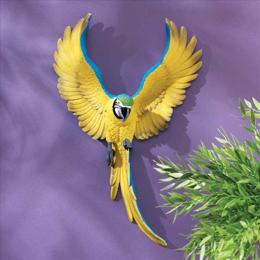Phineas the Flapping Macaw Bird Wall Sculpture: Each