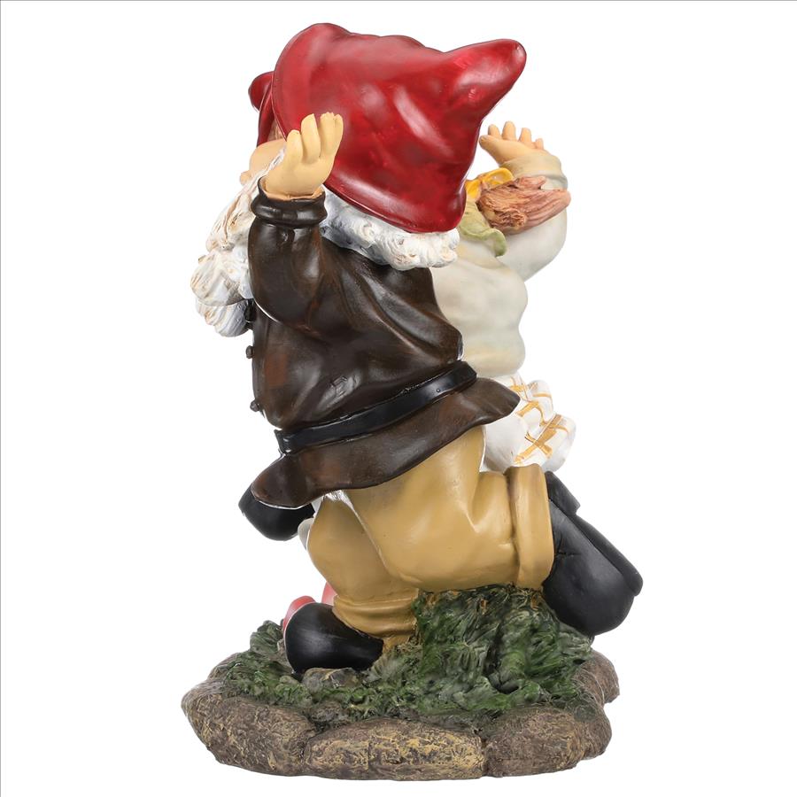 Dancing Duo Garden Gnome Statue