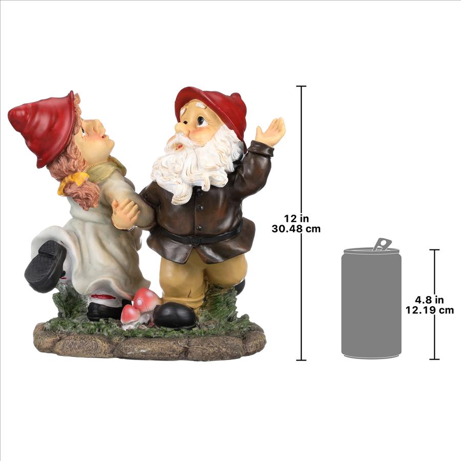 Dancing Duo Garden Gnome Statue