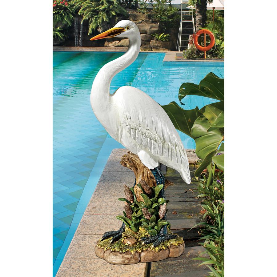 The Great White Egret Statue