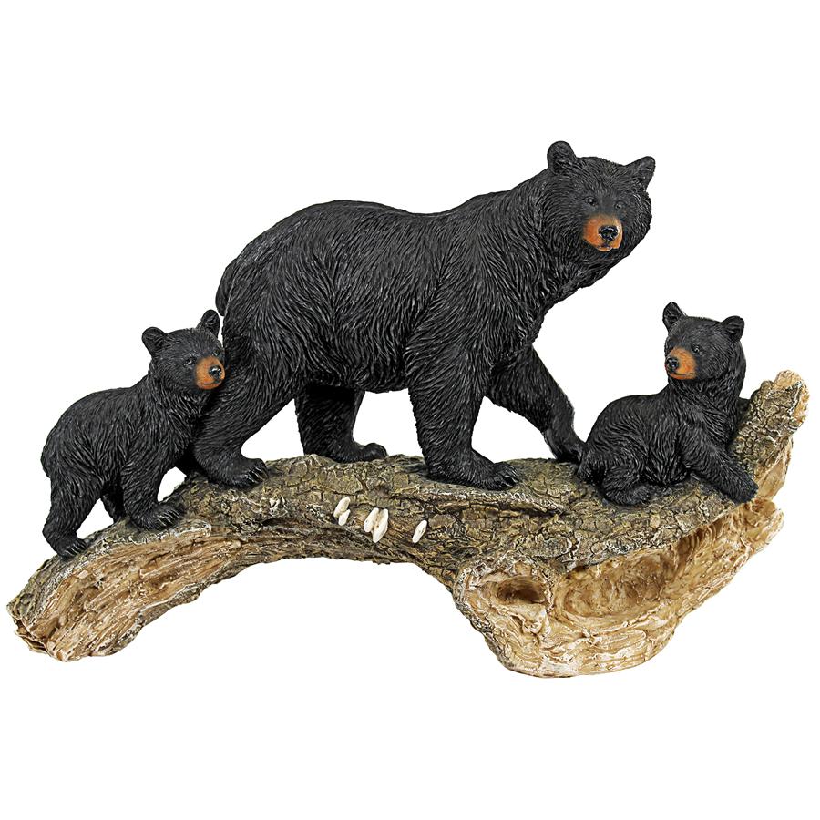 Controlling the Cubs, Mother Black Bear Animal Statue