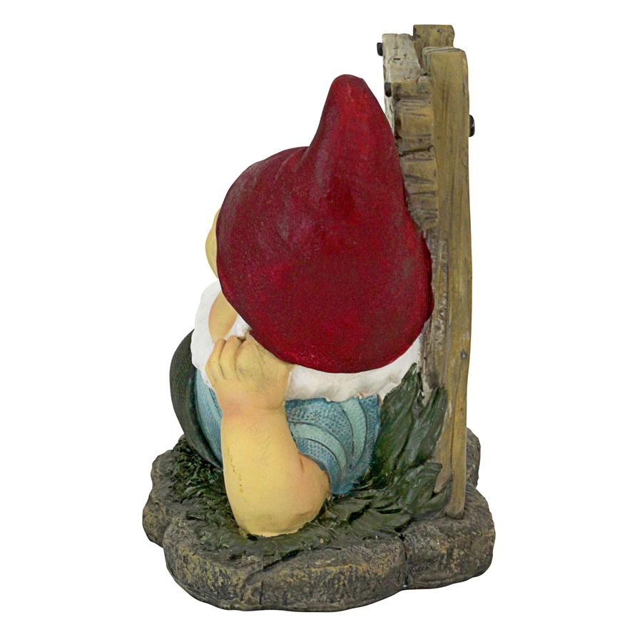 Irving Gnomlin Resting on His Laurels Garden Gnome Statue