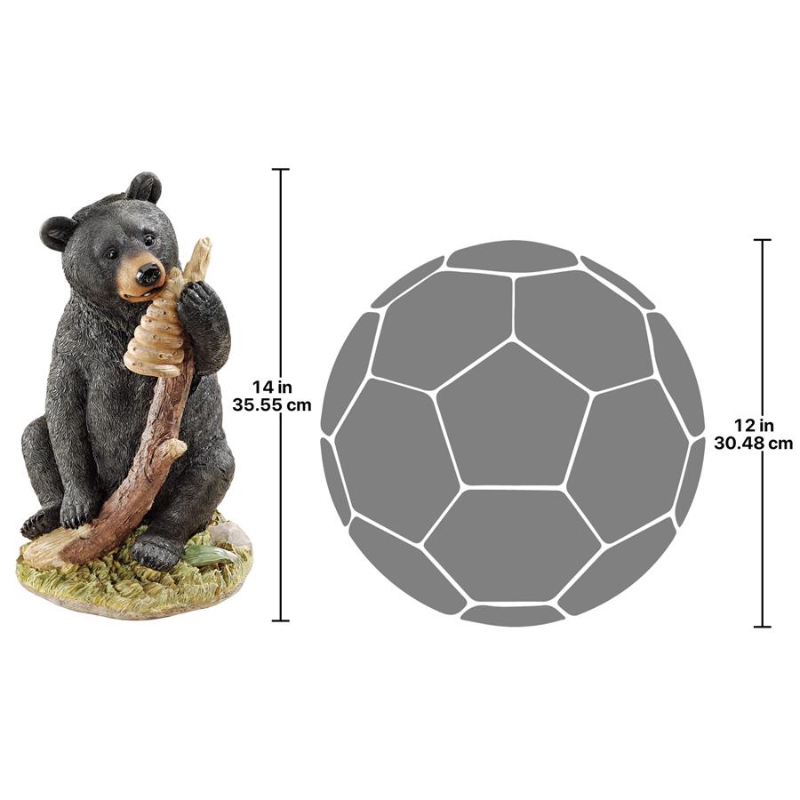 Honey, the Curious Black Bear Cub Statue