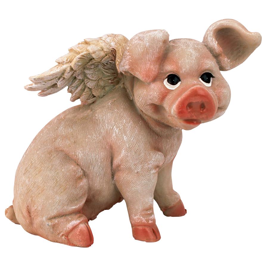 Hog Heaven Flying Pigs Statue Collection: Sitting