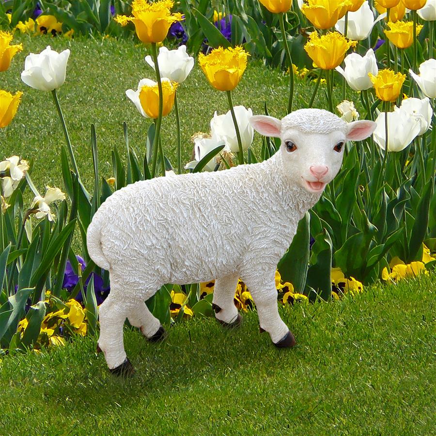 Yorkshire Lamb Garden Statue: Standing Lamb