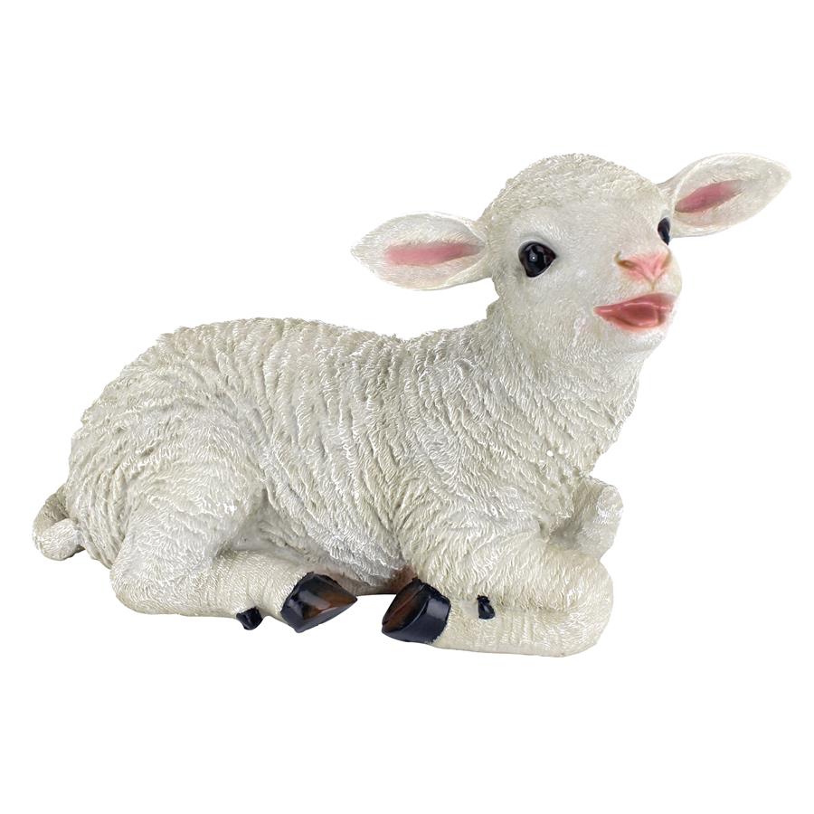 Yorkshire Lamb Garden Statue: Sitting Lamb