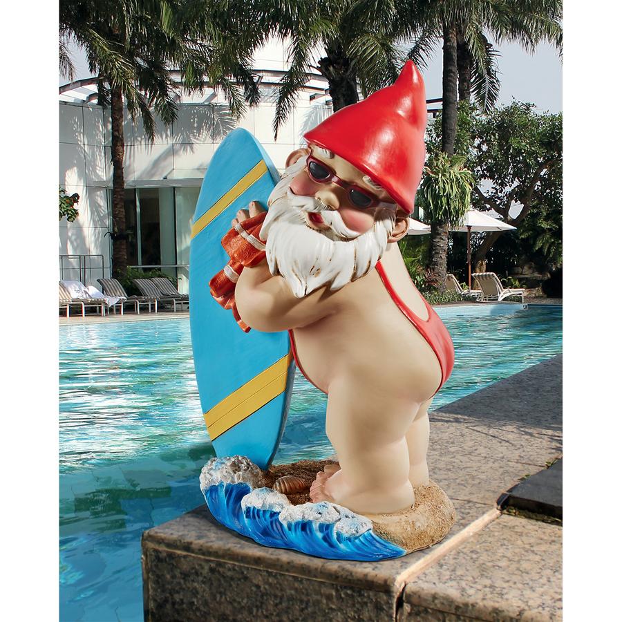 The Shredder Surfer Dude Gnome Statue