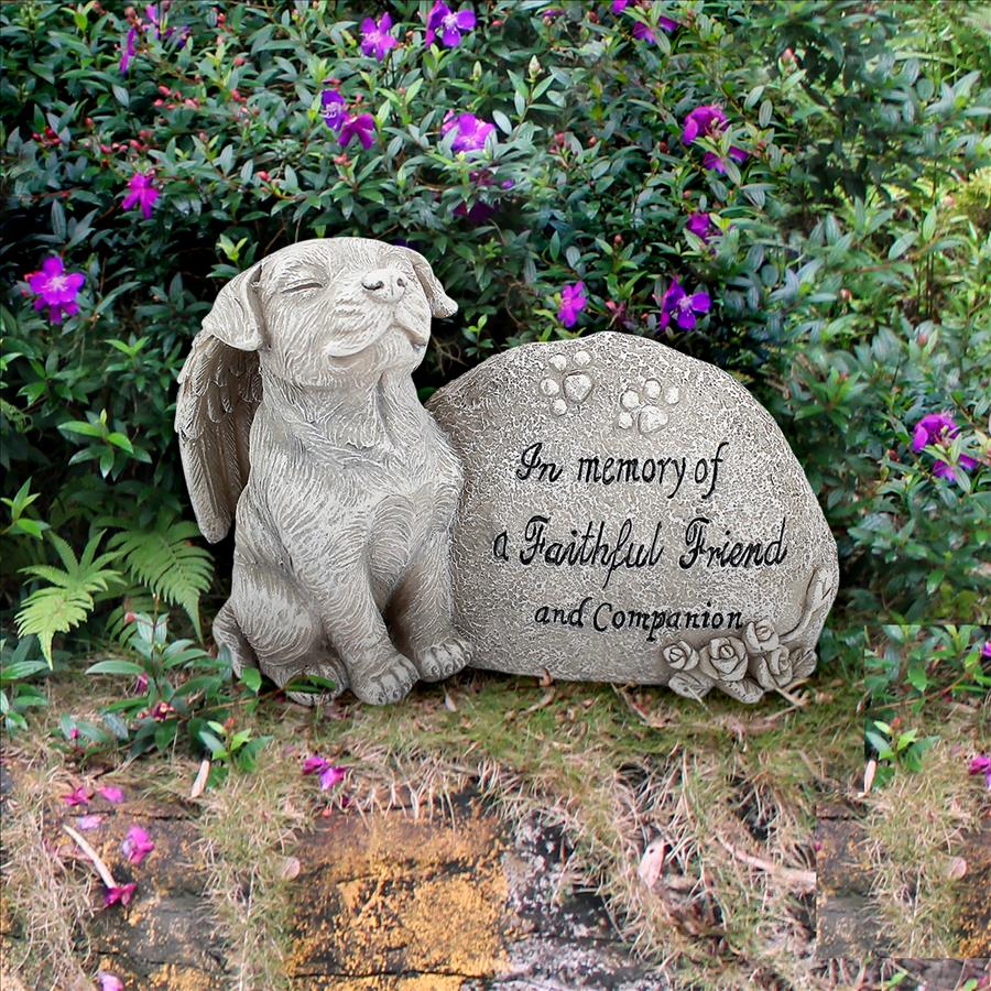 Forever in Our Hearts Memorial Dog Statue