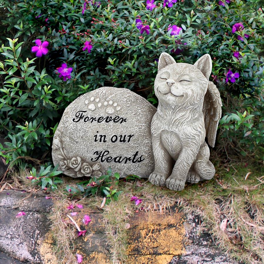 Forever in Our Hearts Memorial Cat Statue
