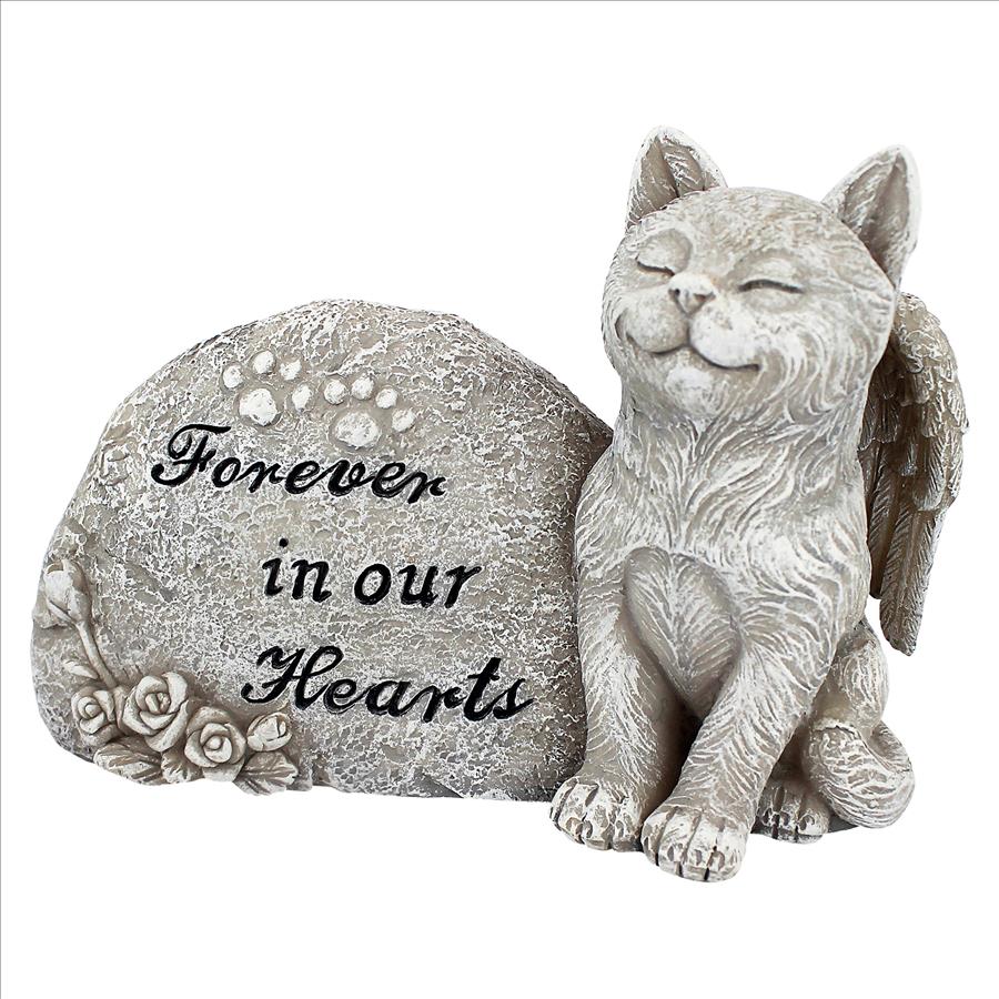 Forever in Our Hearts Memorial Cat Statue