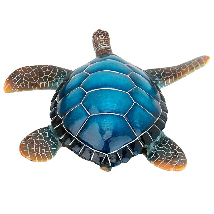 Blue Sea Turtle Statue: Large