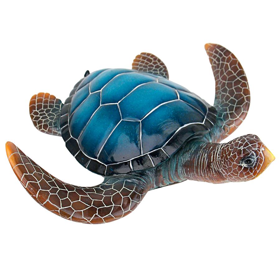 Blue Sea Turtle Statue: Large