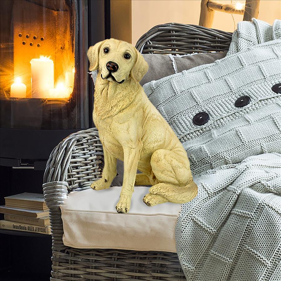 Golden Labrador Retriever Dog Statue