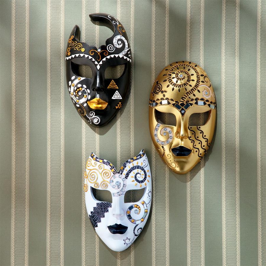 Petite Mardi Gras Carnivale Mask Wall Sculpture Collection