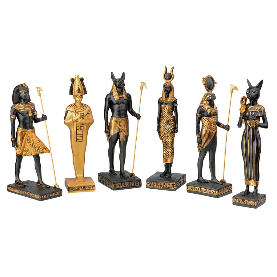 Gods of Ancient Egypt Statue Collection: Set of Six