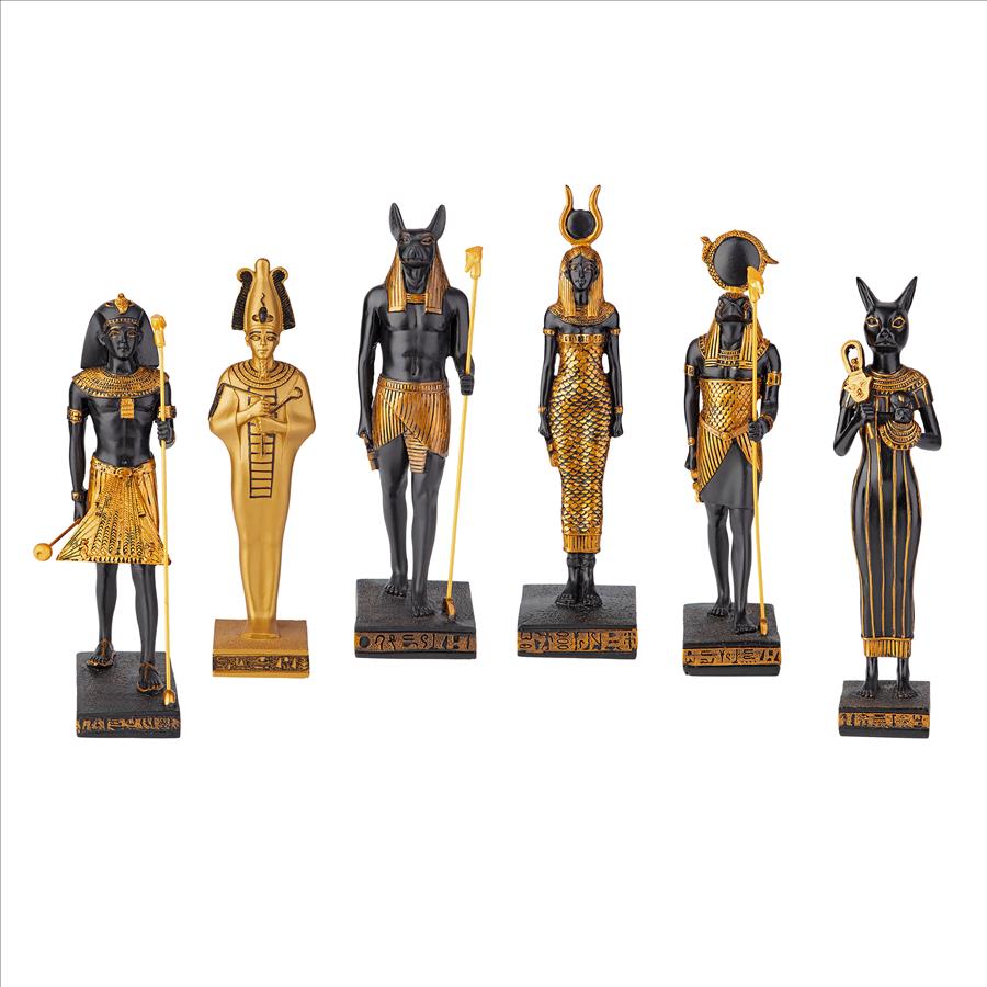 Gods of Ancient Egypt Statue Collection: Set of Six