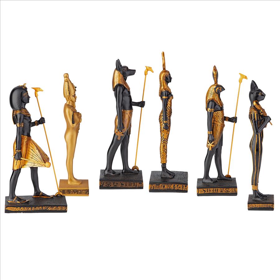 Gods of Ancient Egypt Statue Collection: Set of Six