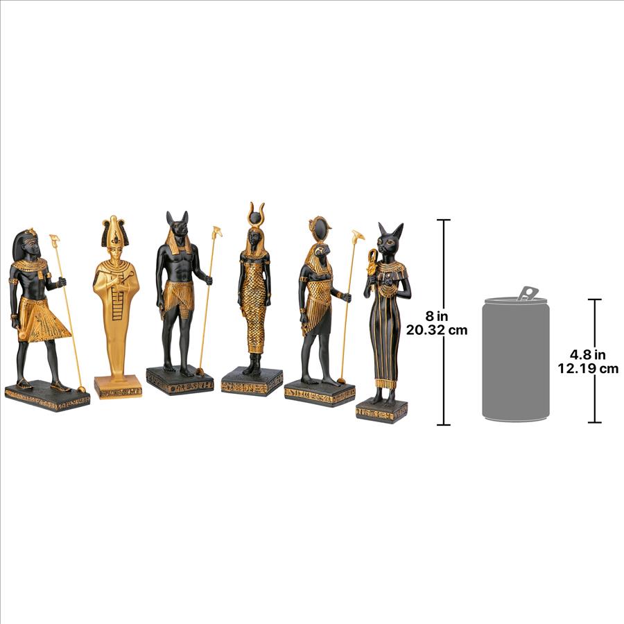 Gods of Ancient Egypt Statue Collection: Set of Six