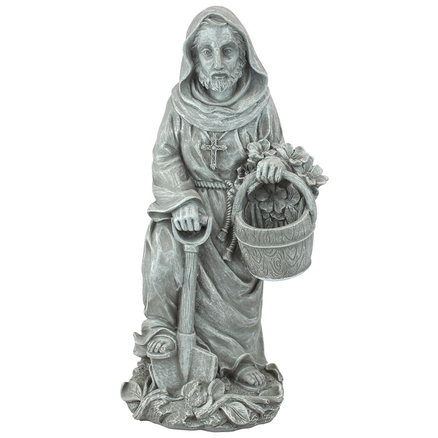 St. Fiacre, the Gardener's Patron Saint Statue: Small