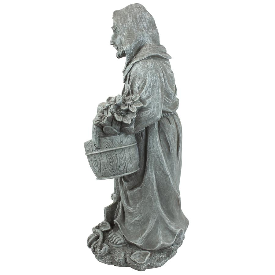 St. Fiacre, the Gardener's Patron Saint Statue: Small