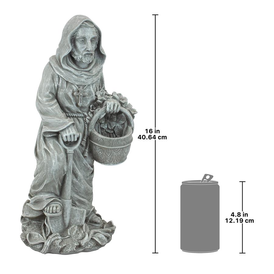 St. Fiacre, the Gardener's Patron Saint Statue: Small