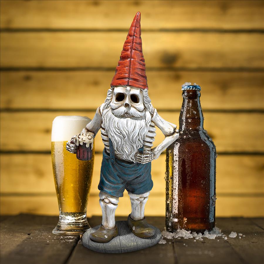 Hans the Bavarian Oktoberfest Skeleton Gnome Statue