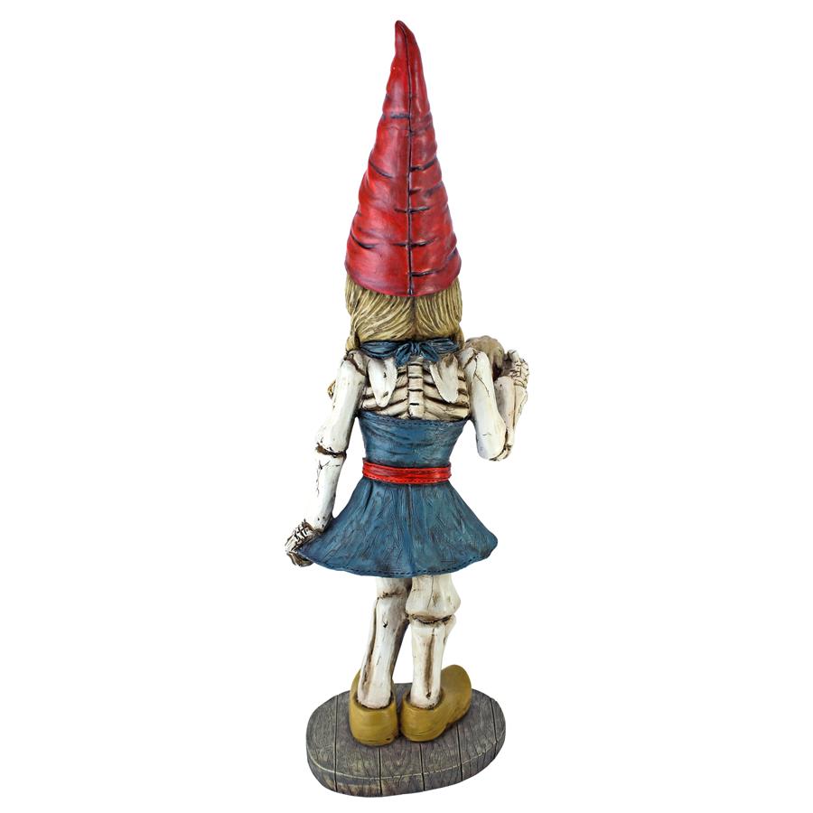 Gerta the Bavarian Oktoberfest Skeleton Gnome Statue