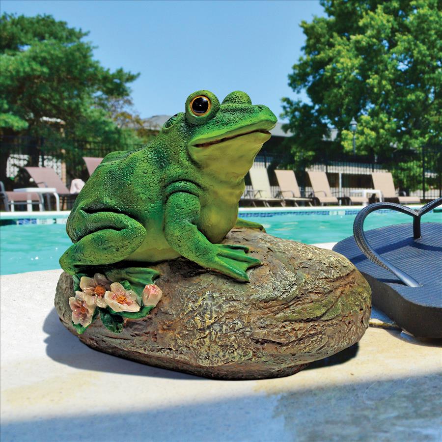 Thurston, the Frog, Garden Rock Sitting Toad Statue