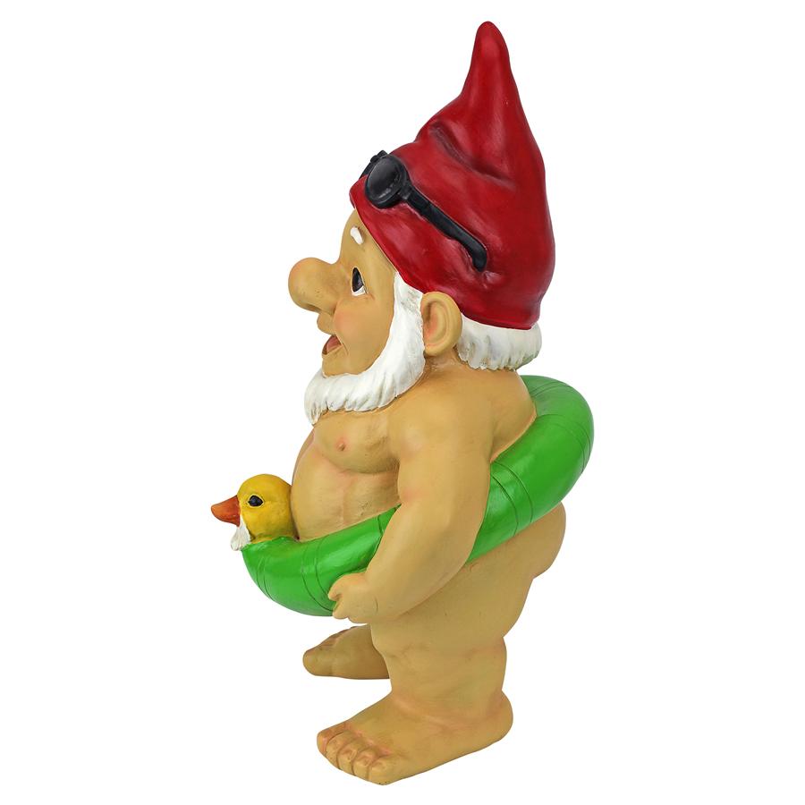 Pool Party Pete Naked Gnome Statue