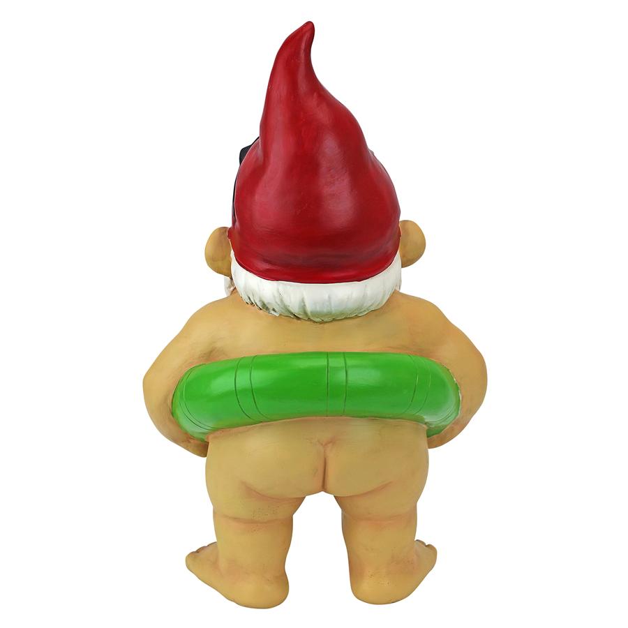 Pool Party Pete Naked Gnome Statue