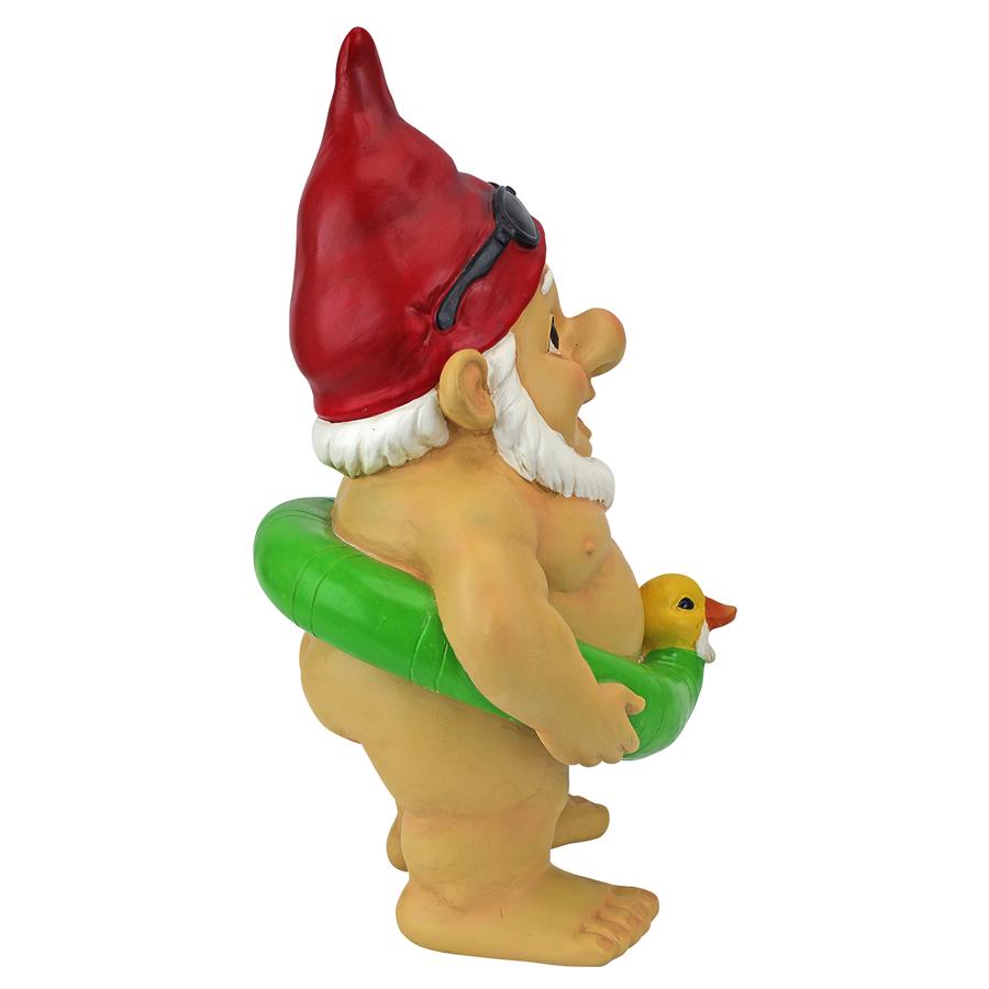 Pool Party Pete Naked Gnome Statue